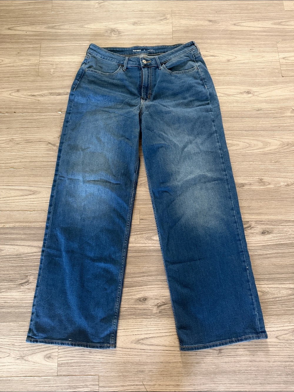 Old Navy Blue High-Rise Wow Wide Leg Jeans Size 12